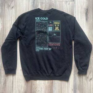 “Team Frozen” Ice Cold Black Graphic Crew Neck Sweater